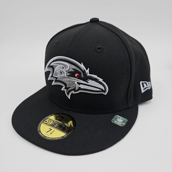 New Era Other - New Era 59Fifty NFL Baltimore Ravens On-Field Black/Silver Size 7 3/8 New